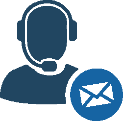 customer service with email icon
